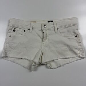 AG Adriano Goldschmied The Dairy Shorts Women's 27 White Cutoff Super Low Rise